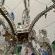 Multicolored Crystal Chandelier 1960’s 6 lights