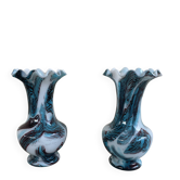 Paire de vases en verre de Clichy