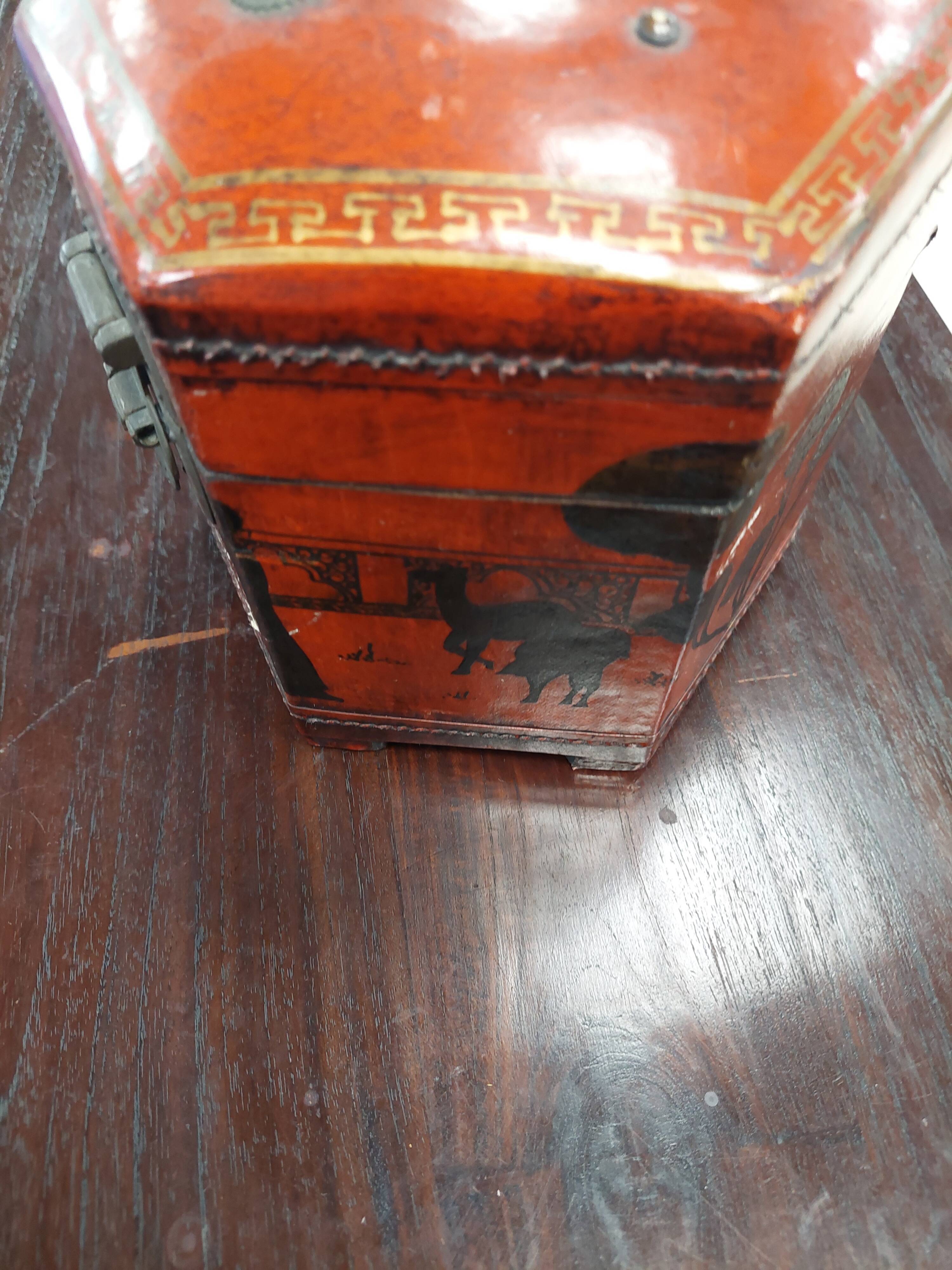 Used octagonal Chinese chest