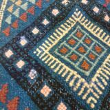 Blue carpet Kilim handmade 58x85cm