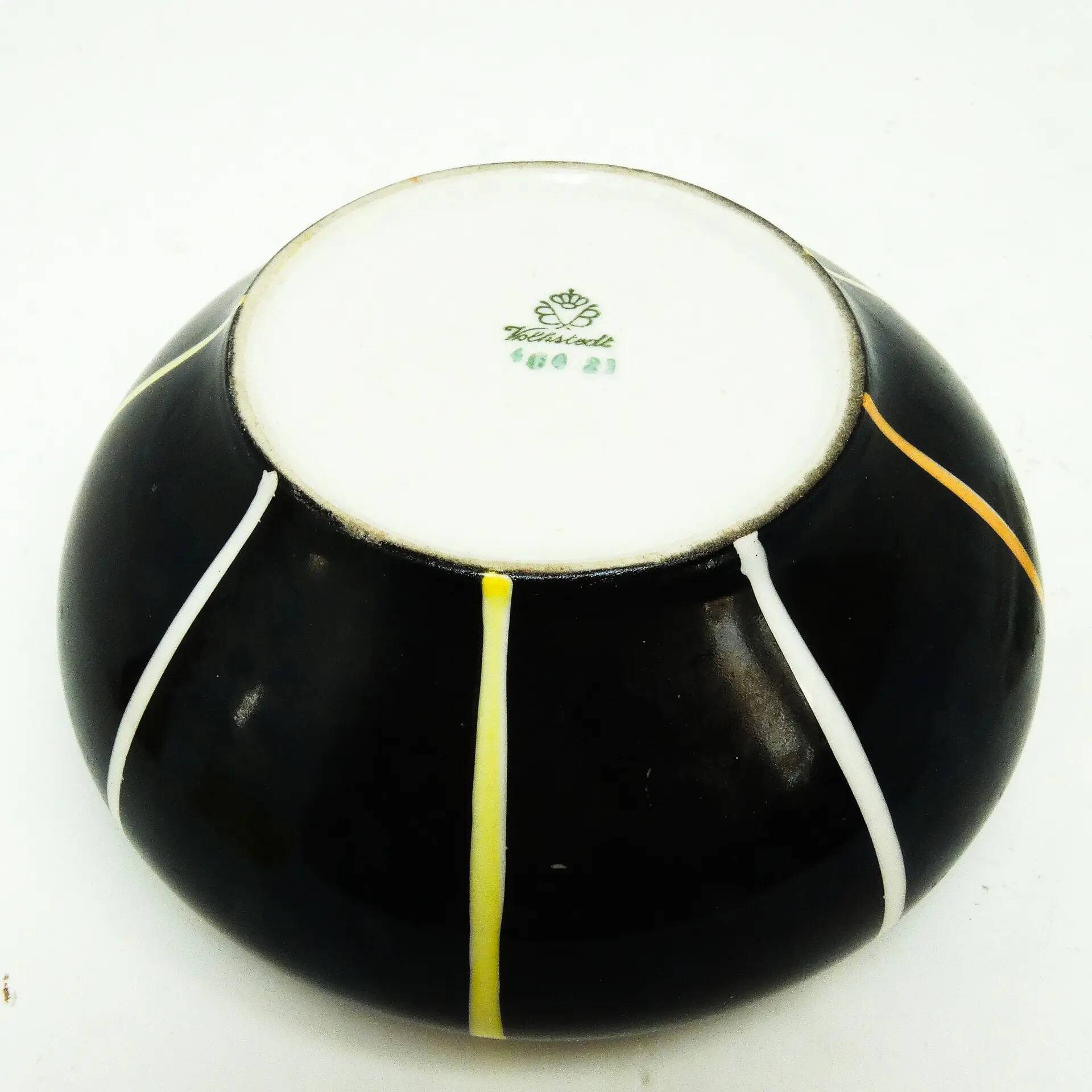 Sugar bowl, Art Deco, porcelain, Volksstedt, Germany, 1960s