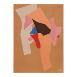 Tapis en laine touffetée à la main Tisca, signé “ILES”, France, années 1990