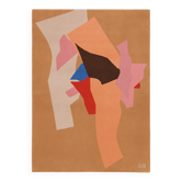 Hand-tufted wool rug by Tisca, signed "ILES", France, 1990s.