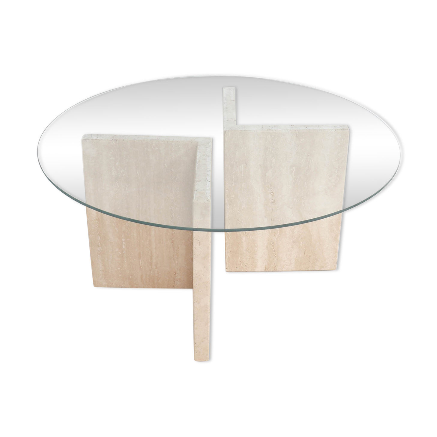 Table d’appoint avec plateau en verre