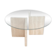 Table d’appoint avec plateau en verre