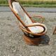 Rattan garden furniture, table, chairs and armchairs