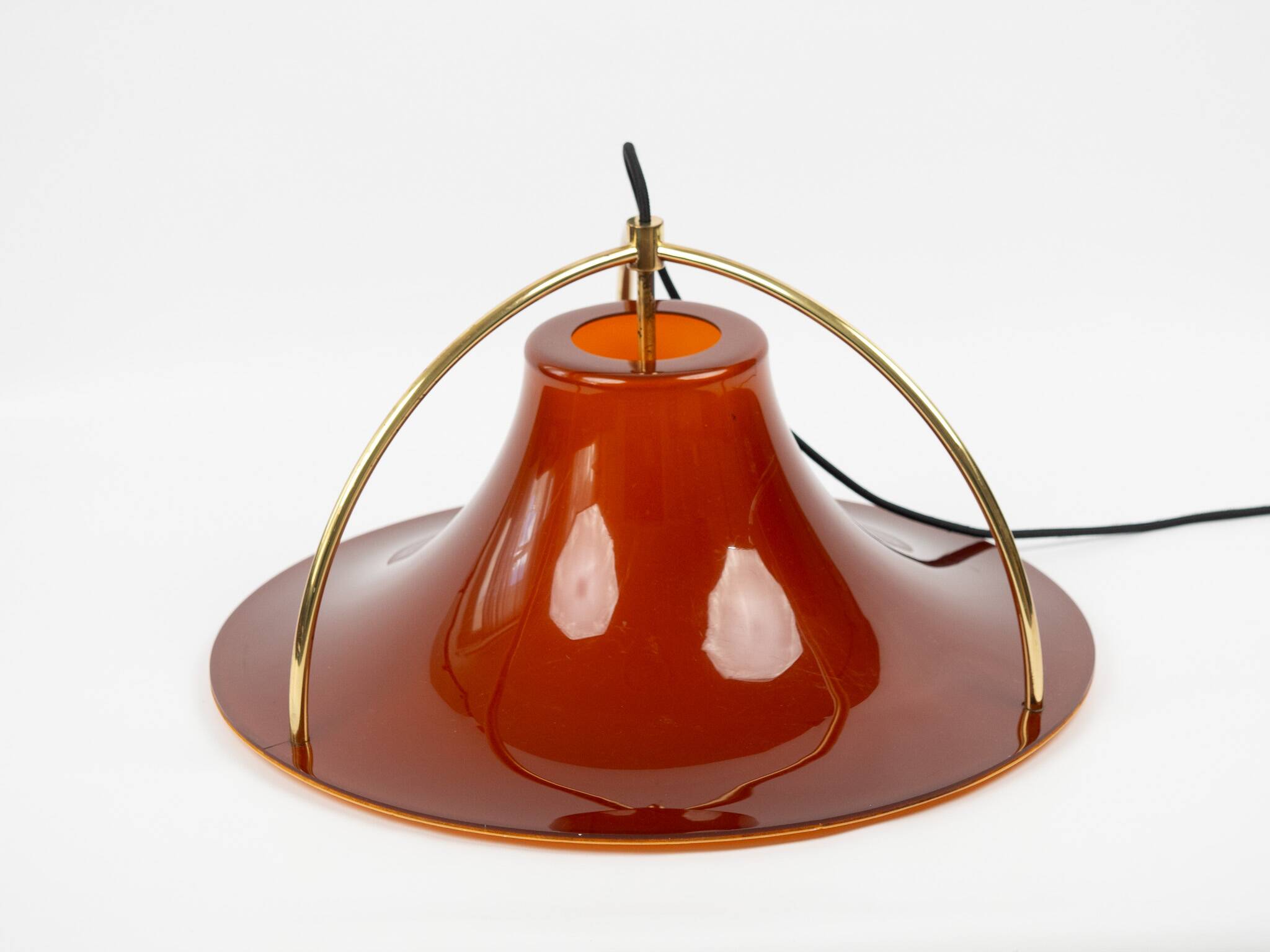 Danish vintage pendant lamp Single by Jo Hammerborg, Fog & morup, 1977
