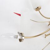 Chandelier with 5 lights tulips & red arrows 1950/1960