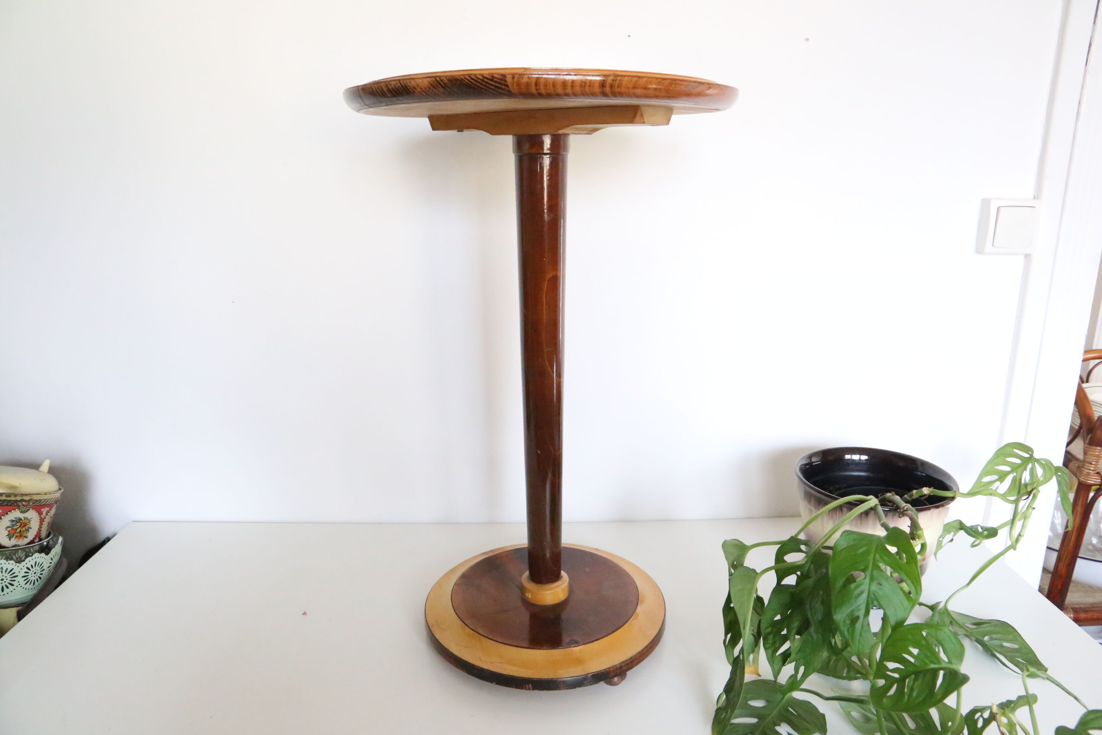Guerin rattan, table, bedside table, side table, vintage, good condition, vintage French