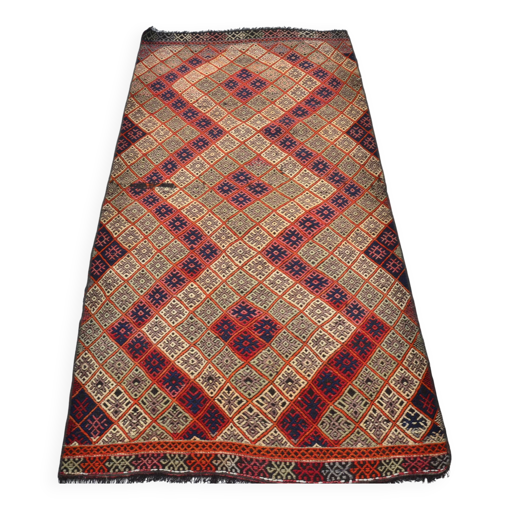 Geometric Anatolian Kurdish Kilim Rug sku 3394