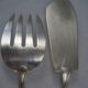 Fish service and its 6 silver-plated metal cutlery in the crossed ribbons model.