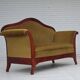 1950s, Danish 2-seater sofa in Biedermeier style, furniture velour.