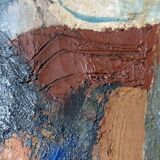 Large oil on canvas Ferruccio Ferri - 1955 - "The Fisherman" canvas 105x75 cm