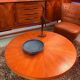 Table basse Sunburst en placage de teck, milieu du siècle