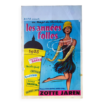 Affiche cinéma originale "Les Années Folles" Twist, Charleston, Brenot 36x55cm 1960