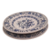 Set of two plates, flat and deep, with a country blue decoration.