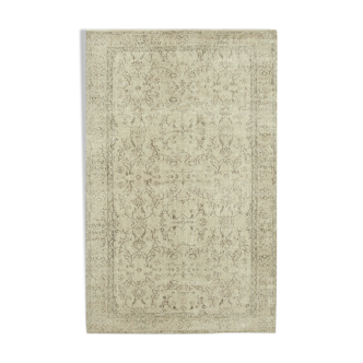 Handmade Vintage Oriental Beige Carpet 173 cm x 276 cm - 38898