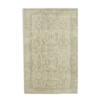 Tapis beige oriental vintage fait à la main 173 cm x 276 cm - 38898