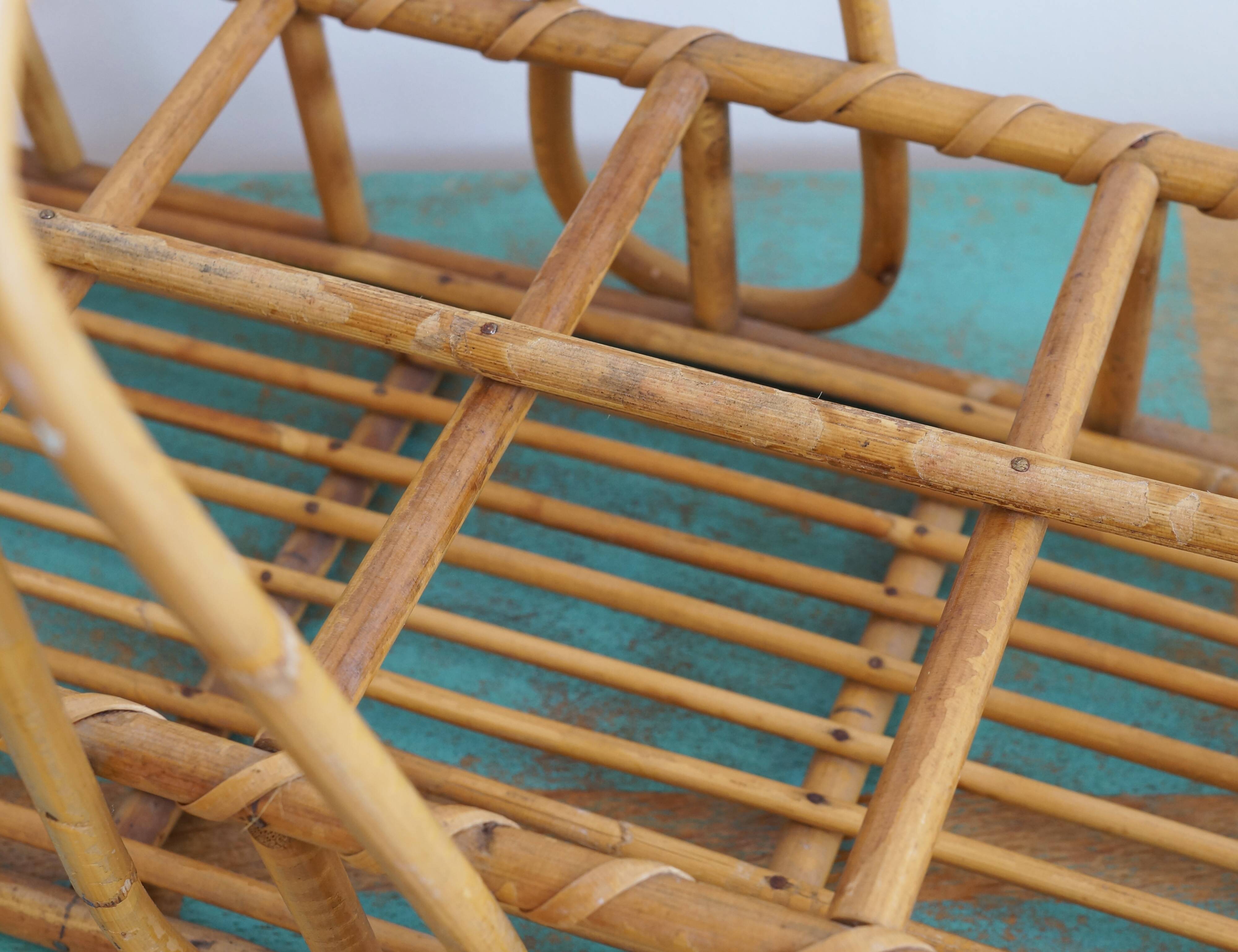 Vintage rattan glass holders