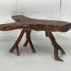 Wabia sabi rustic tree branch side table, Dutch 1960s