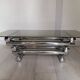 Table basse en métal chromé et verre fumé, années 70