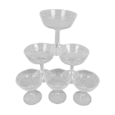 6 champagne glasses
