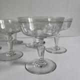 Crystal champagne coupes 1930