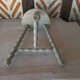 Light gray green tripod stool 1960
