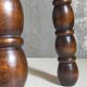 Vintage solid turned wood tripod stool