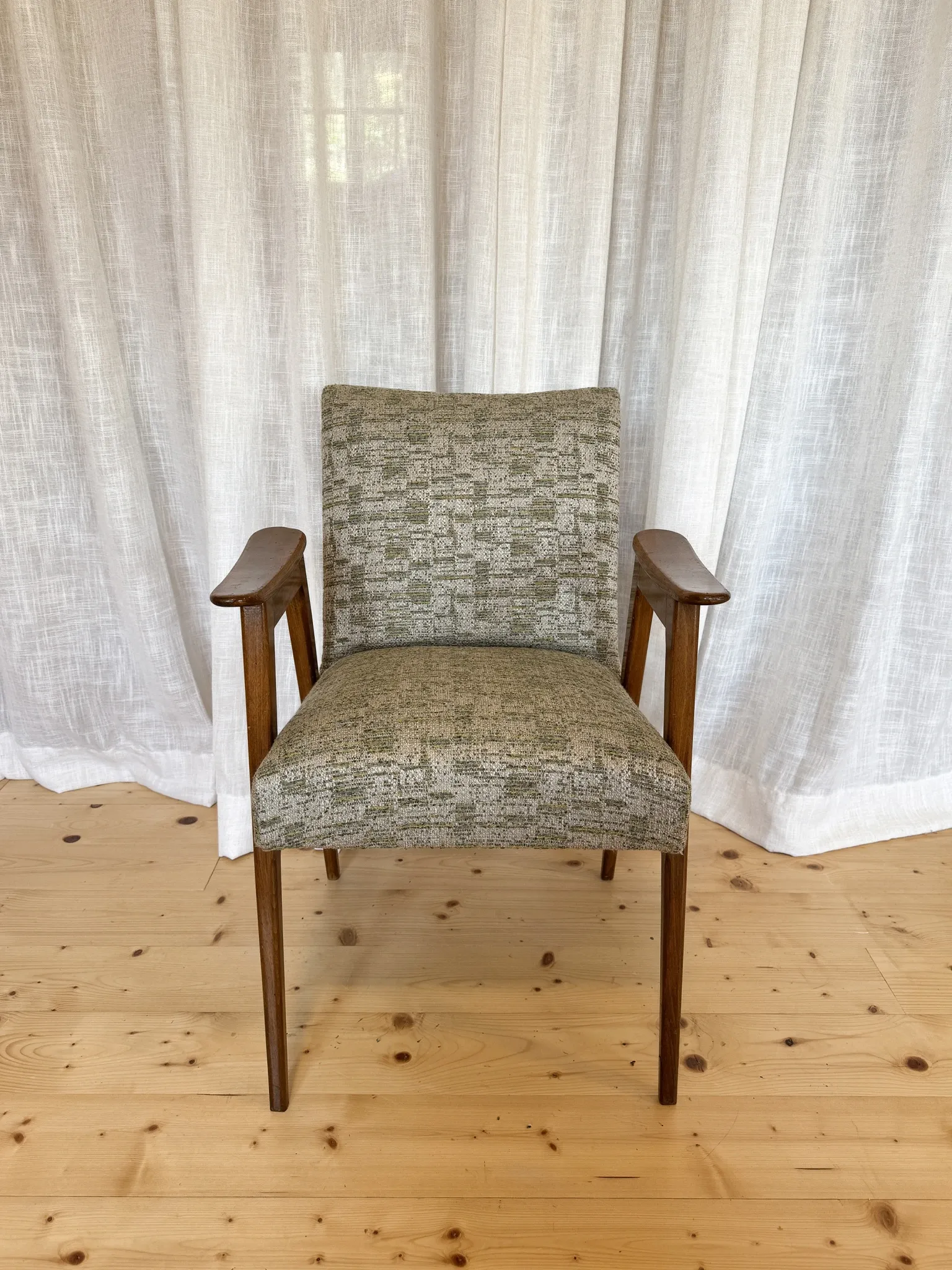 Fauteuil vintage compas années 60