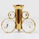 10 brass and crystal candle holders in the Palwa style by Gaetano Sciolari.