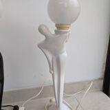 White ceramic anthropomorphic table lamp