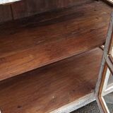 Small old white wooden display case