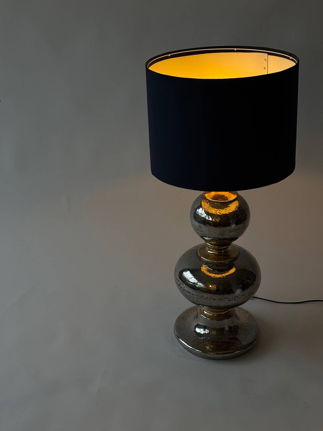 Large glazed ceramic lamp, Italy 1960