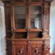 Very important Renaissance style chateau library buffet in oak