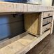 Raw wood workbench