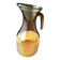 Water carafe, vintage amber glass jug