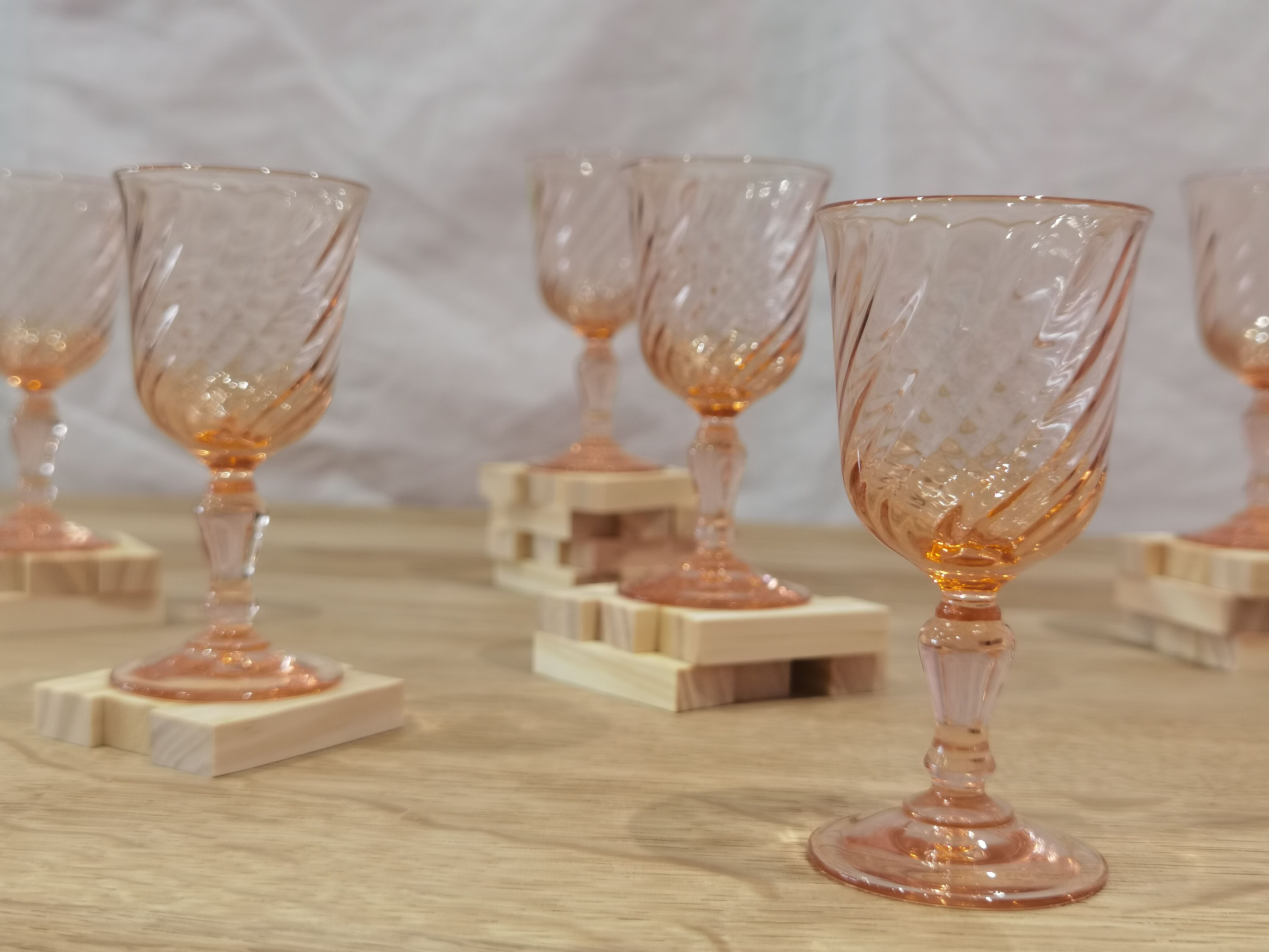 Set of 6 Luminarc Rosaline liqueur/port glasses