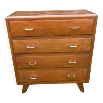 Vintage chest of drawers with compass feet