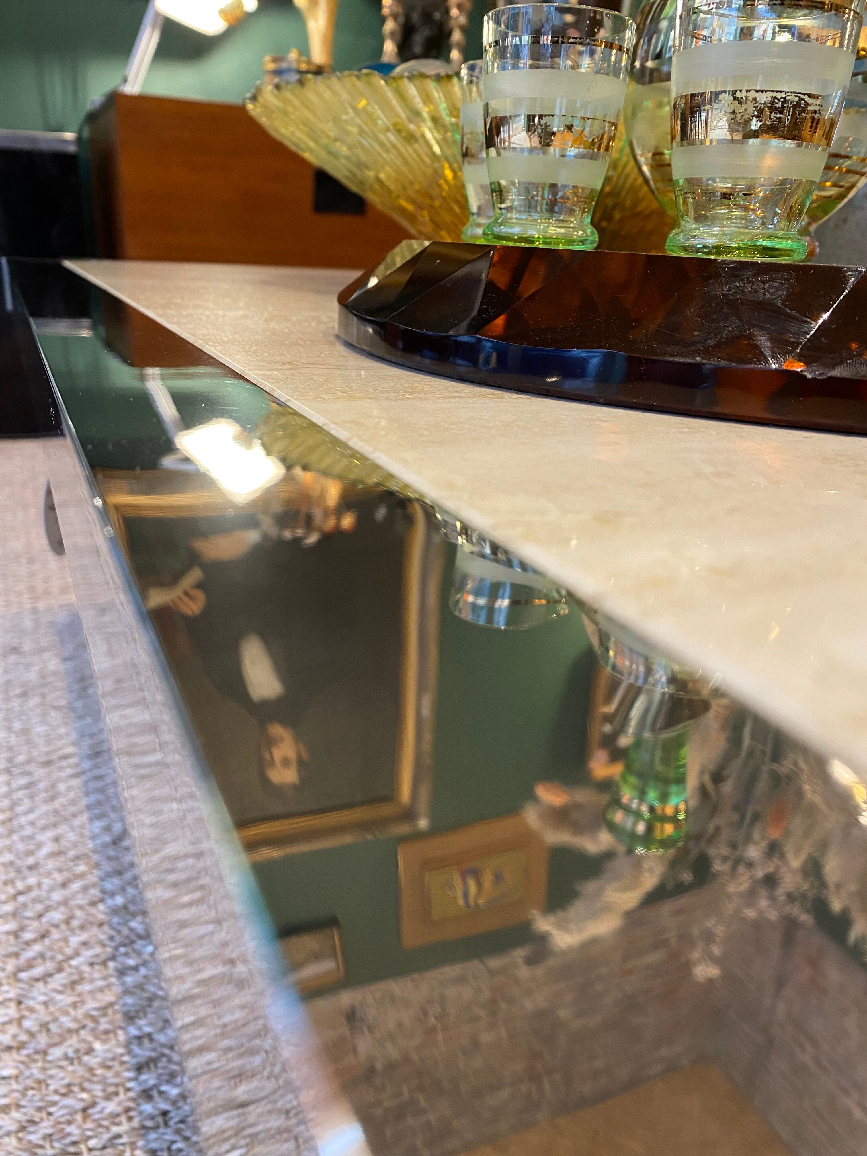 Vintage travertine coffee table