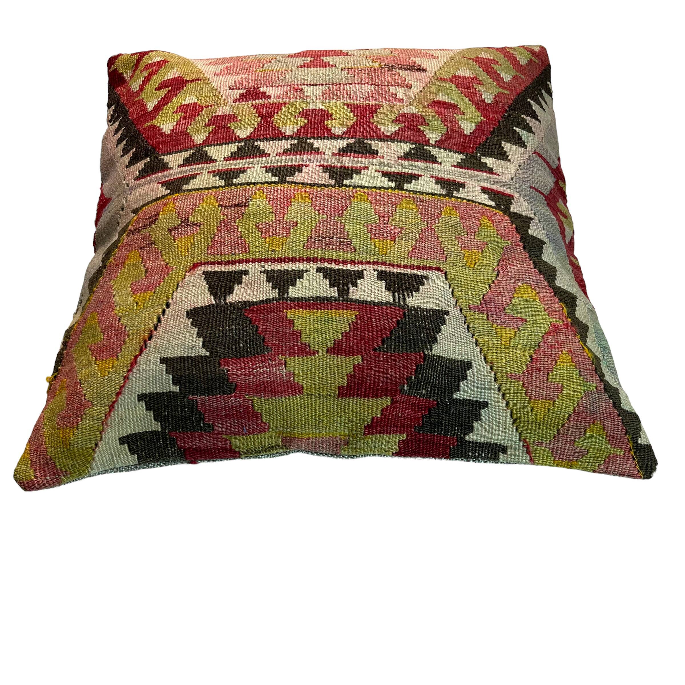 Housse de coussin Kilim turc vintage, 45 x 45 cm