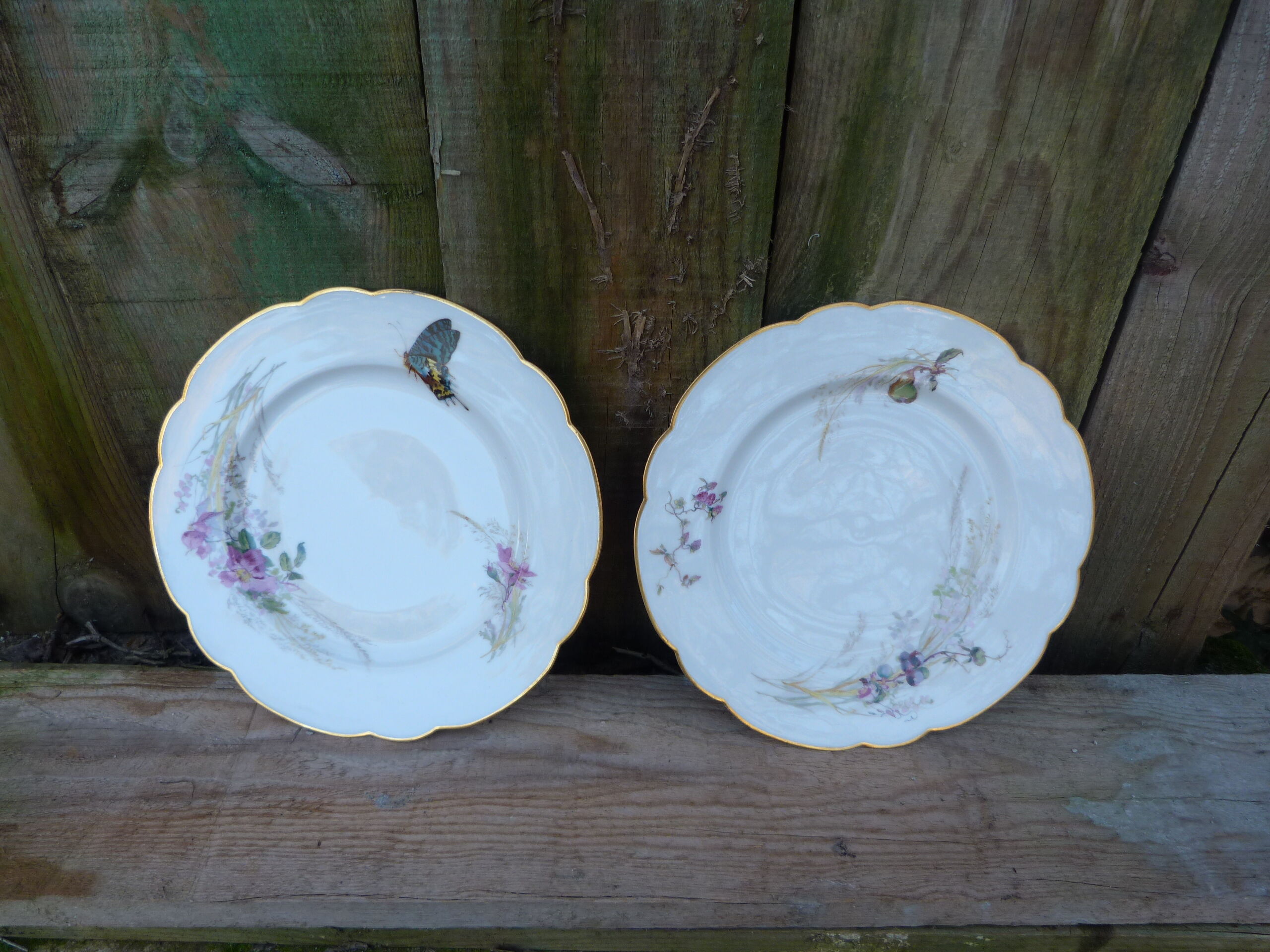 Set of 2 haviland plates for pannier lahoche l'escalier de cristal paris 1860