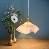 Vintage pink opaline pendant light