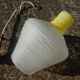 white and yellow vintage textured glass pendant lamp 50s