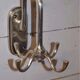 Porte manteau rotatif en laiton argenté