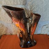 Vallauris style double ceramic vase