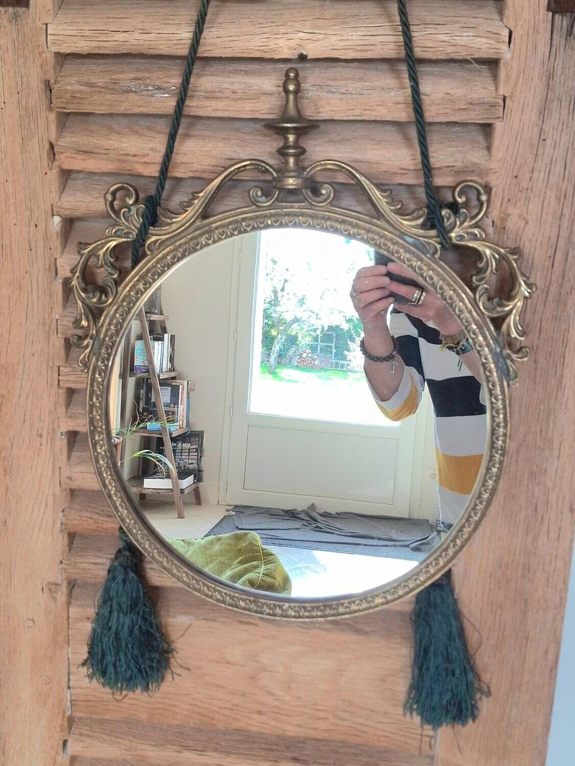 Miroir style victorien en bronze, d'epoque