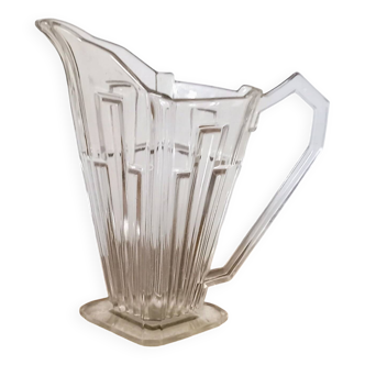 Josef Inwald Art Deco Crystal Pitcher "Sphinx"