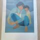 Louis toffoli lithograph on arches paper woman and child signed & numbered
