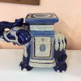 Blue ceramic elephant
